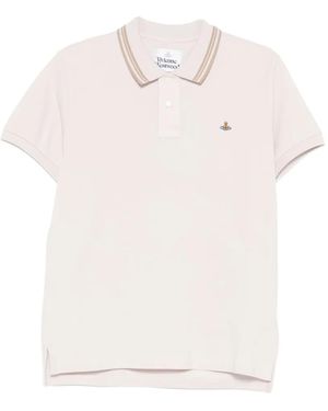 Vivienne Westwood Striped Polo Shirt - White