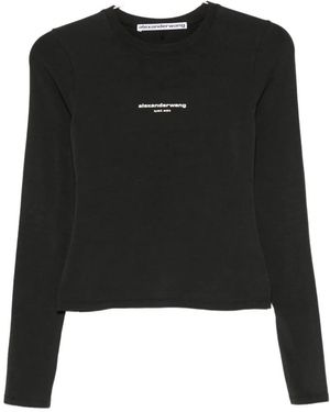 Alexander Wang Layered-Detail Ribbed-Knit Top - Black