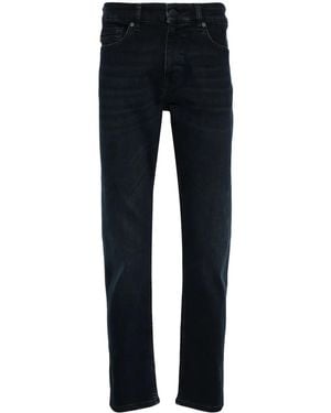 BOSS Halbhohe Tapered-Jeans - Blau