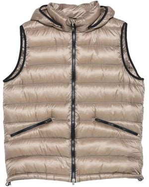 Herno Hooded Padded Gilet - Natural