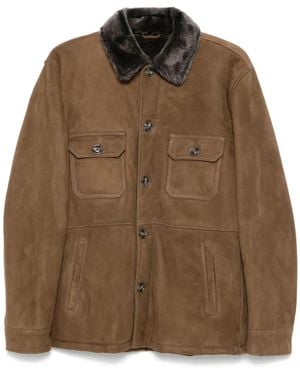 Barba Napoli Suede Jacket - Brown