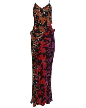 Ace Harper Sterling Floral-Print Ruffled Dress - Red