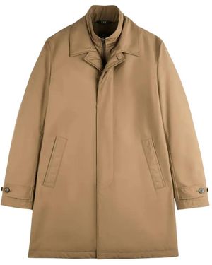 Fay Morning Mantel Im Layering-Look - Natur