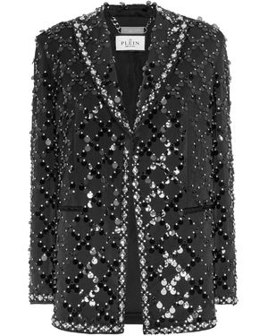 Philipp Plein Plein Paillettes Sakko - Schwarz