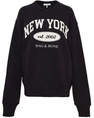 Rag & Bone Logo-Print Sweatshirt - Black