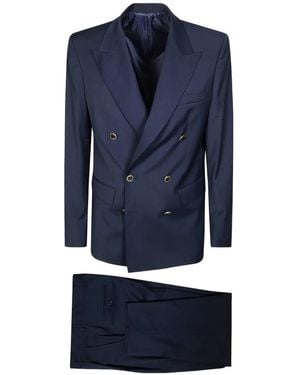 MARSĒM Six-Buttondouble-Breasted Suit - Blue