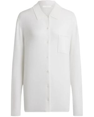 12 STOREEZ Merino-Cashmere Patch-Pocket Shirt - White