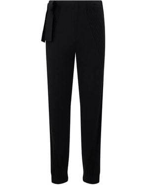Alberta Ferretti Draped-Detail Straight Trousers - Black