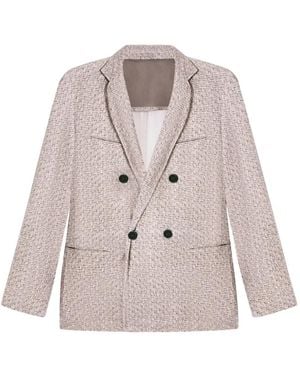 Giorgio Armani Double-Breasted Jacket - White
