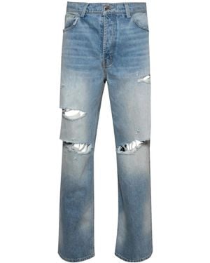 NAHMIAS Ripped Stonewashed Jeans - Blue