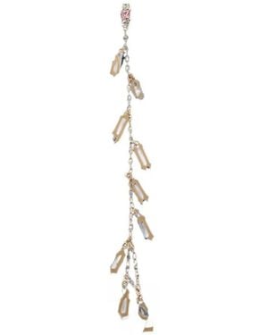 DSquared² Monogram-Charm Clip-On Earring - Metallic