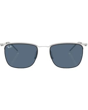 Ray-Ban Gafas De Sol Con Media Montura Cuadrada - Azul