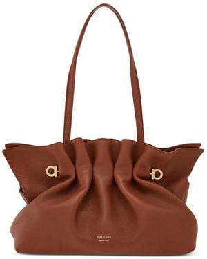Ferragamo Borsa Soft-Bag (M) - Marrone