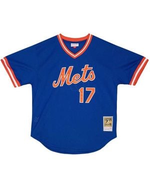 Mitchell & Ness Mlb Mets 1986 Keith Hernandez T-Shirt - Blue