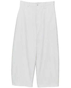 CROQUIS Two-Tone Panelled Trousers - White