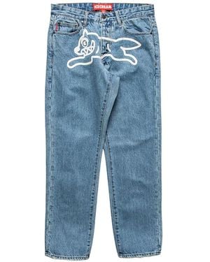 ICECREAM Running Dog Arrow Graphic-Print Jeans - Blue