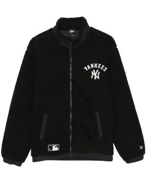 KTZ Yankees Logo-Patch Fleece Jacket - Black