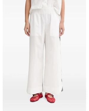Marc O' Polo Elasticated-Waistband Pants - White