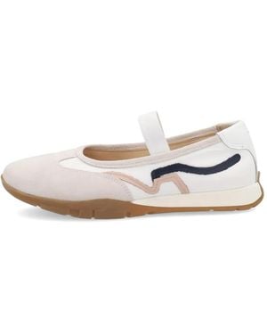 Frau Cross Hybrid Ballet Flats - White