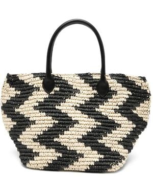 Marella Balia Zigzag Tote Bag - Black