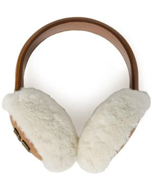 Miu Miu Ohrenschützer Mit Shearling-Detail - Weiß