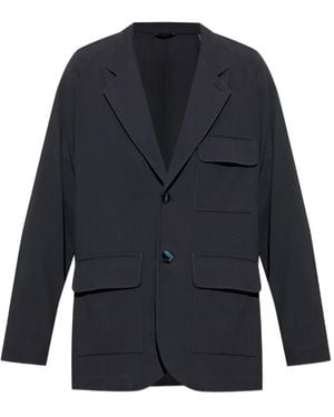 Giorgio Armani Wollen Blazer Met Klepzak - Blauw