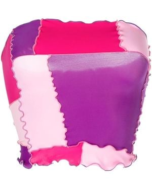 Sherris Colour-Block Bandeau Top - Pink