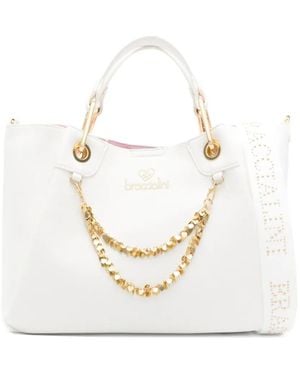 Braccialini Sac Cabas Amy À Détail De Chaîne - White