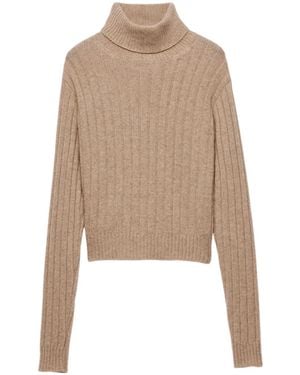 Prada Rollkragenpullover Aus Re-Kaschmir - Natur