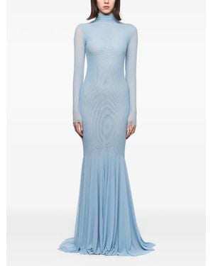 Atu Body Couture High-Neck Maxi Dress - Blue