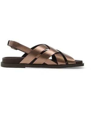 Geox Adelash Crossover-Strap Sandals - Brown