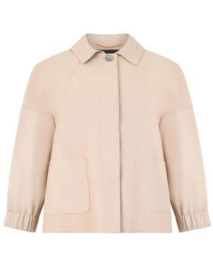 Moorer Chaqueta Corta Con Pliegues - Neutro