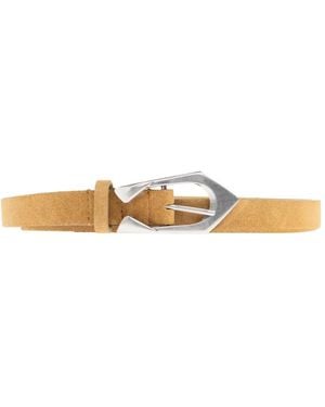 IRO Suede-Finish Buckle-Fastening Belt - Natural