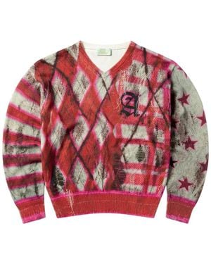 Aries Digi Pullover Im Patchwork-Look - Rot