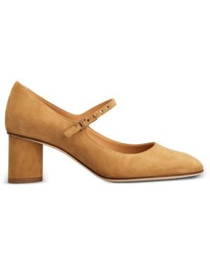 Tod's T-Logo Block-Heel Pumps - Natural