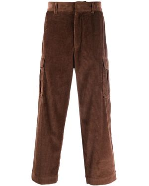 KENZO コーデュロイ クロップドパンツ - ブラウン