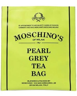 Moschino Tea Bag Clutch Bag - Yellow