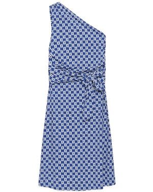 Maliparmi Geometric-Pattern Midi Dress - Blue