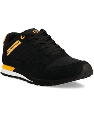 Caterpillar Panelled Lace-Up Trainers - Black