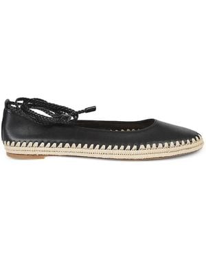 Max Mara Nappa Leather Ballet Flats - White