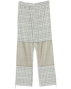 ROA Pantalones Air Floweave A Cuadros - Gris