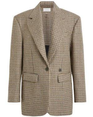 P.A.R.O.S.H. Houndstooth-Pattern Blazer - Natural