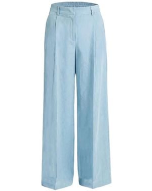 Twinset Palazzo Trousers With Pleats - Blue