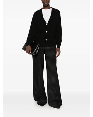 Imperial V-Neck Button-Up Cardigan - Black