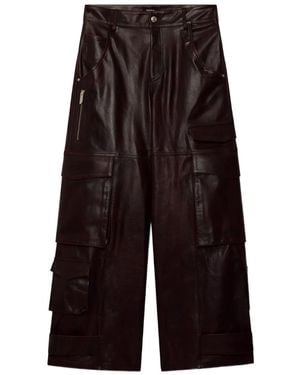 Gcds Cargo leather trousers - Rot