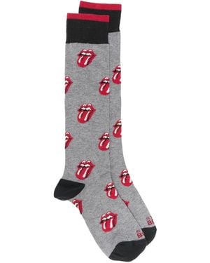 In The Box Patterned Socks - White