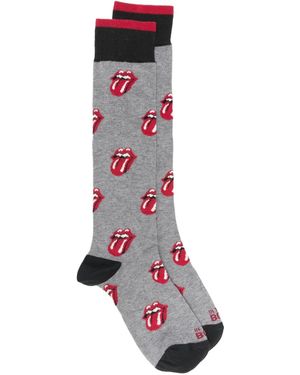 In The Box Patterned Socks - White