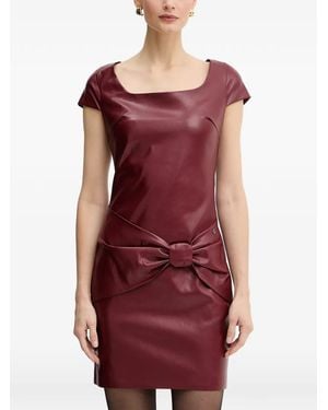 Guess Bow Squared-Neck Mini Dress
