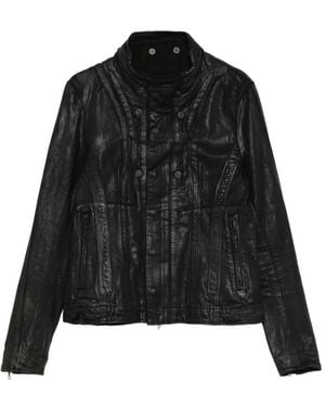 Julius Chaqueta Revestida Con Cuello Alto - Negro
