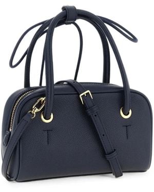 Furla Small Poppy Leather Tote Bag - Blue